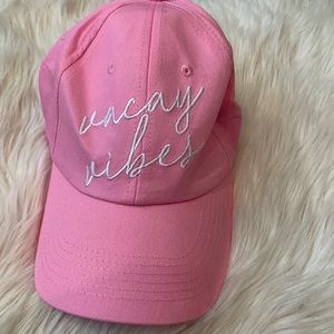 Vacay vibes pink hat